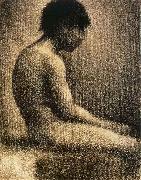 Georges Seurat The seated Teenager oil painting artist
